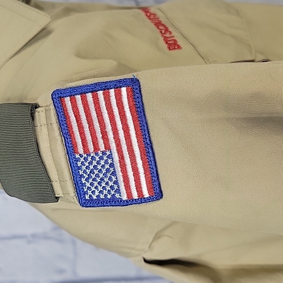 BOY SCOUTS OF AMERICA Uniform Shirt Tan Button Up Short Sleeves‎ Youth La… - Picture 6 of 9